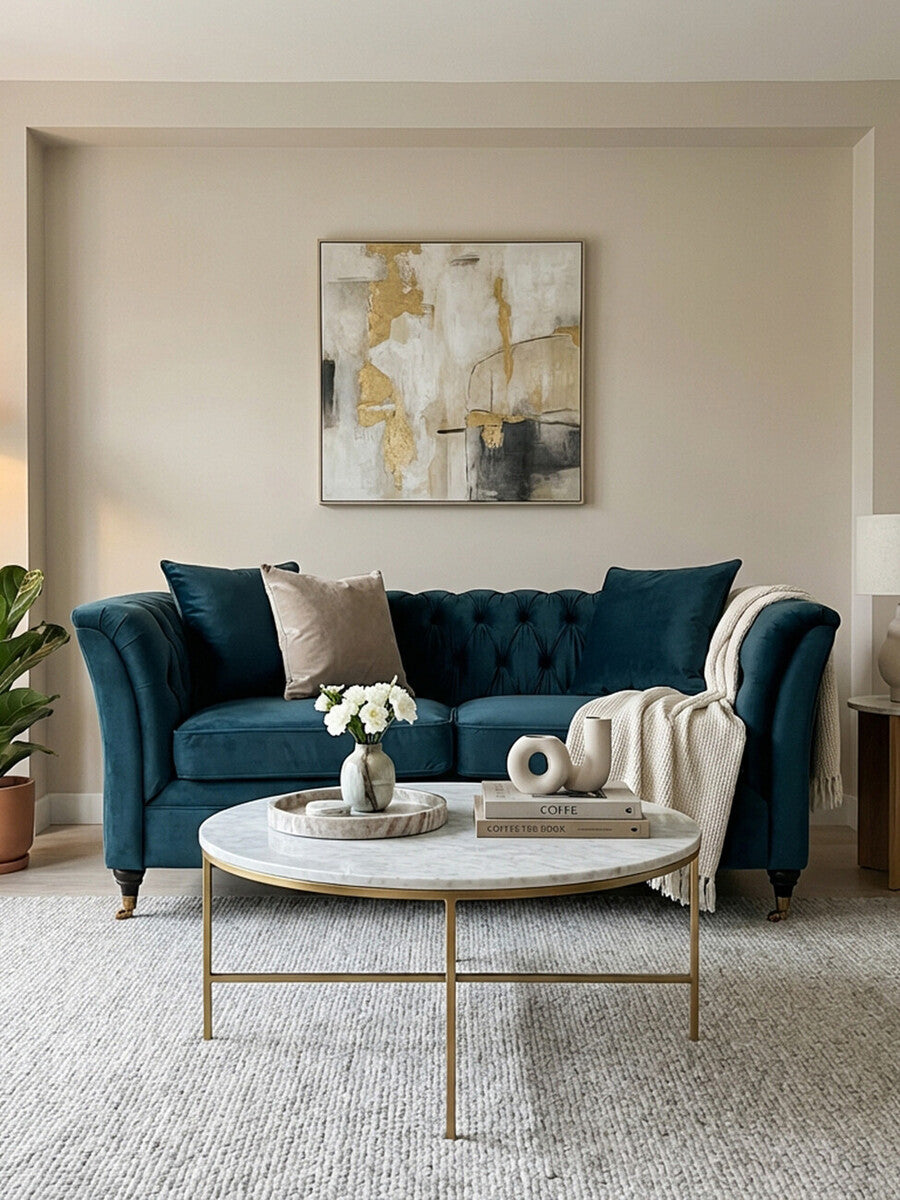 2 Seater Midnight Velvet Sofa, Sabrina - Image 6