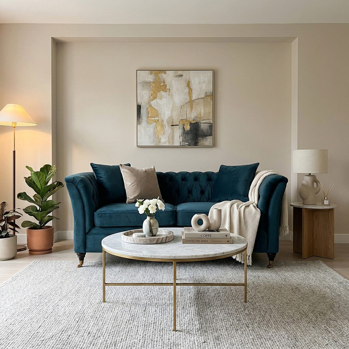 2 Seater Midnight Velvet Sofa, Sabrina - Image 8