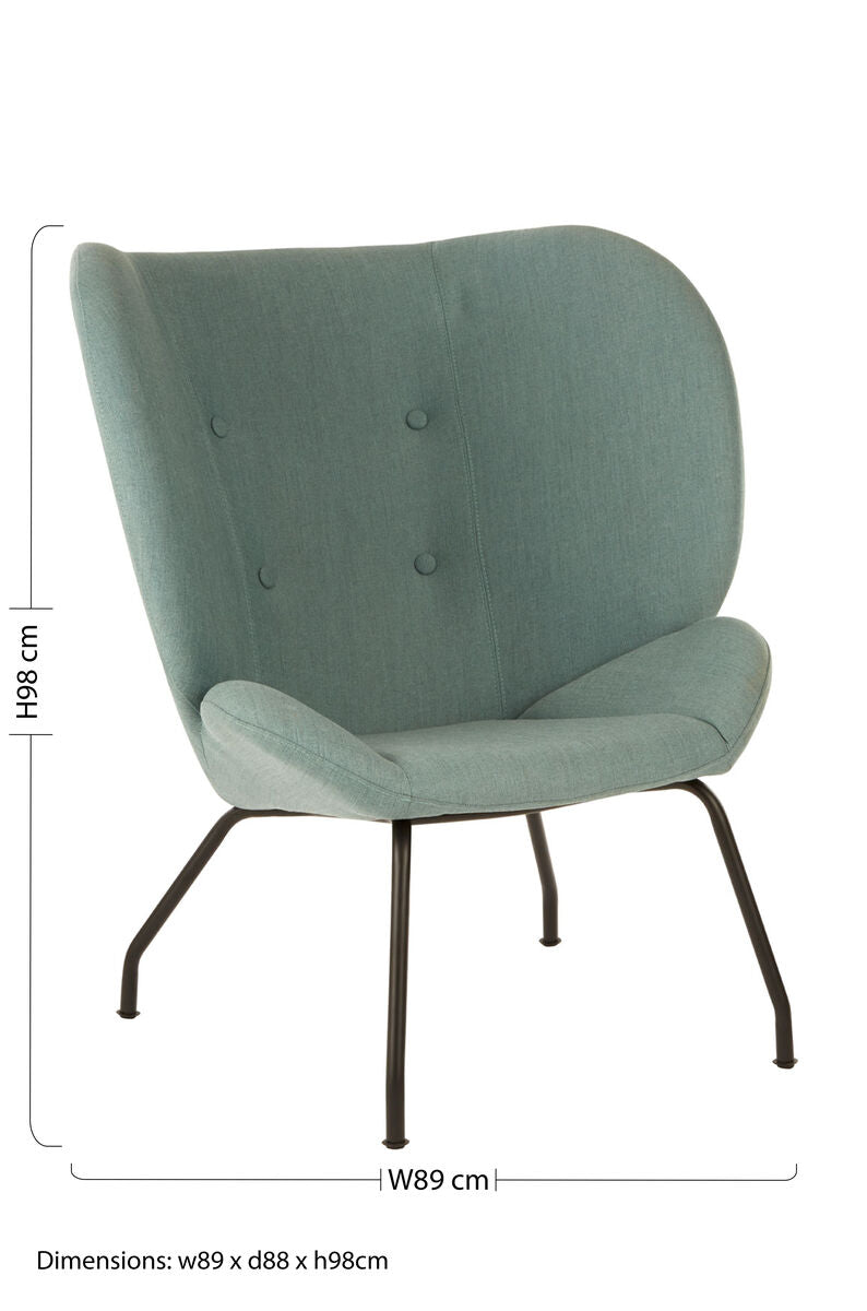 Kolding Green Fabric Accent Chair
