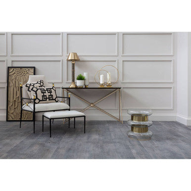 Margot Clear Glass And Gold Side Table