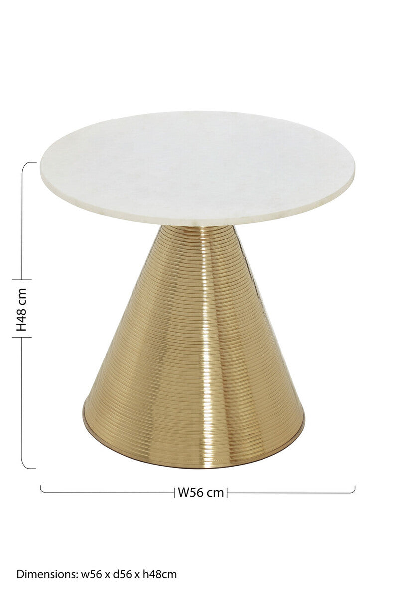 Martini Table With White Marble Top