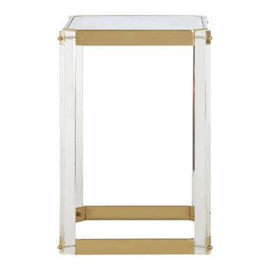 Miley Side Table With Mirrored Top