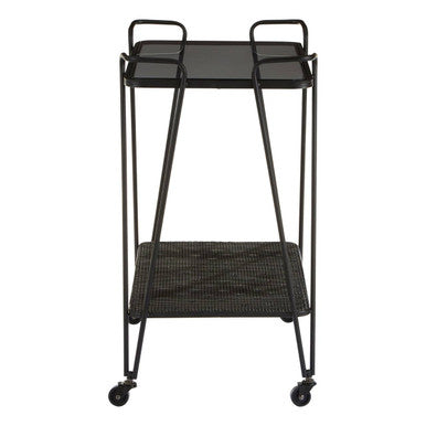 Trento Cart with Grey Glass Top