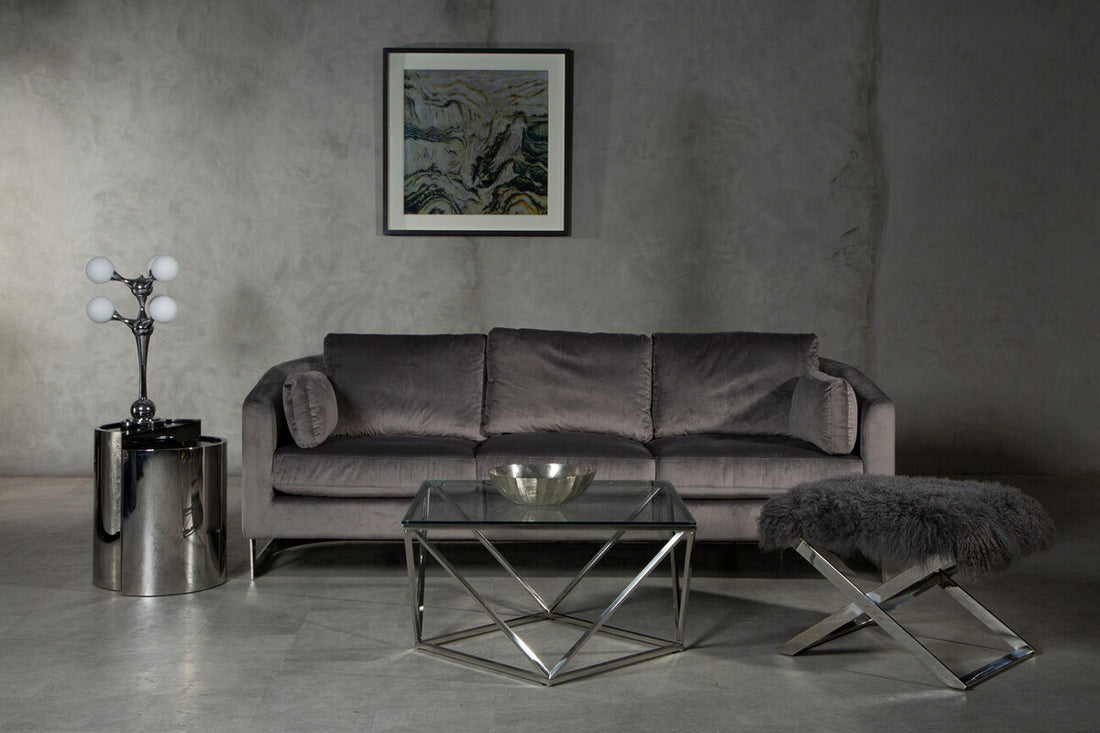 Freda 3 Seat Grey Sofa