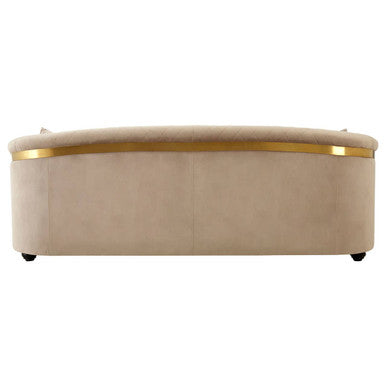 Fiji Three Seat Grey Cotton Velvet Sofa