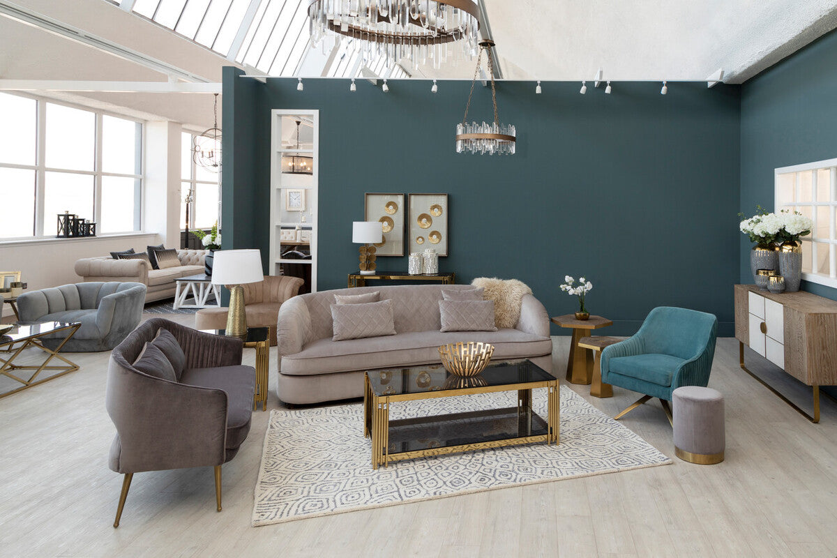 3 Seater Grey Cotton Velvet Sofa, Fiji - Image 8