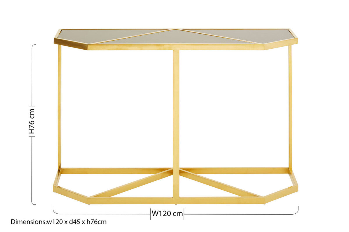 Horizon Black Tempered Glass Console Table - Image 8