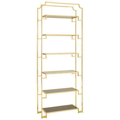 Horizon Rectangular Tempered Glass 6 Tier Shelving Unit