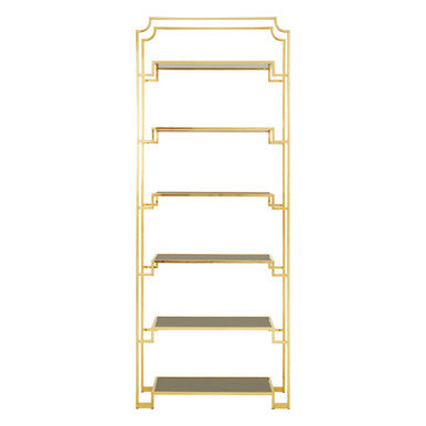 Horizon Rectangular Tempered Glass 6 Tier Shelving Unit