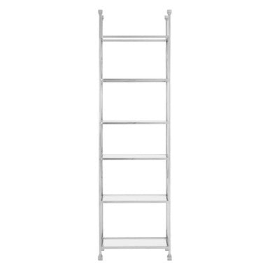 Horizon Cross Design 6 Tier Tempered Glass Shelving Unit