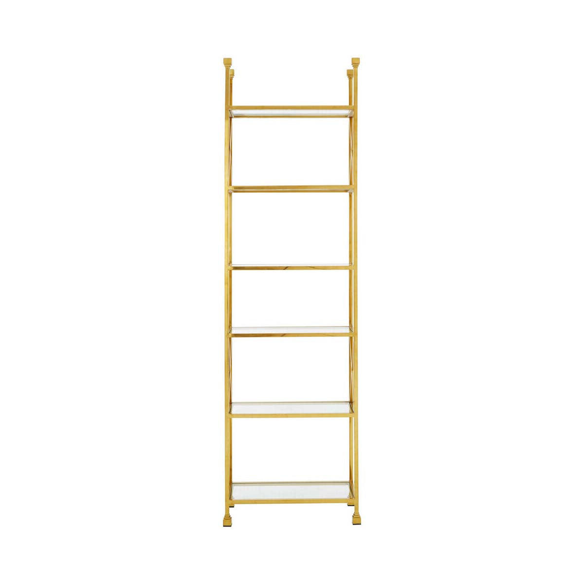 Horizon Gold Finish Cross Design Bookshelf
