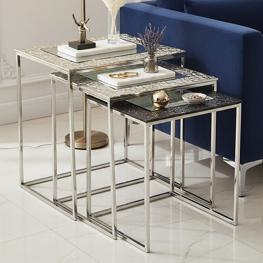 Shop Akola Set Of 3 Rectangular Nesting Tables from Orsina