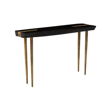 Asamra Black Acacia Wood Console Table