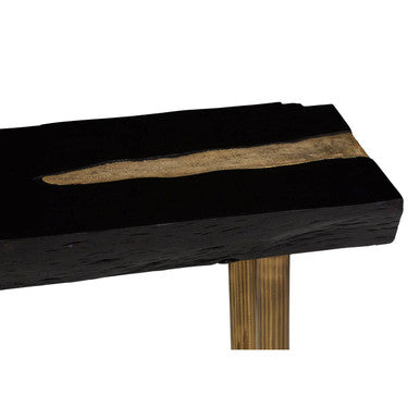 Asamra Black Acacia Wood Console Table