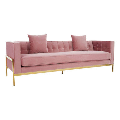 3 Seater Pink Sofa, Rena