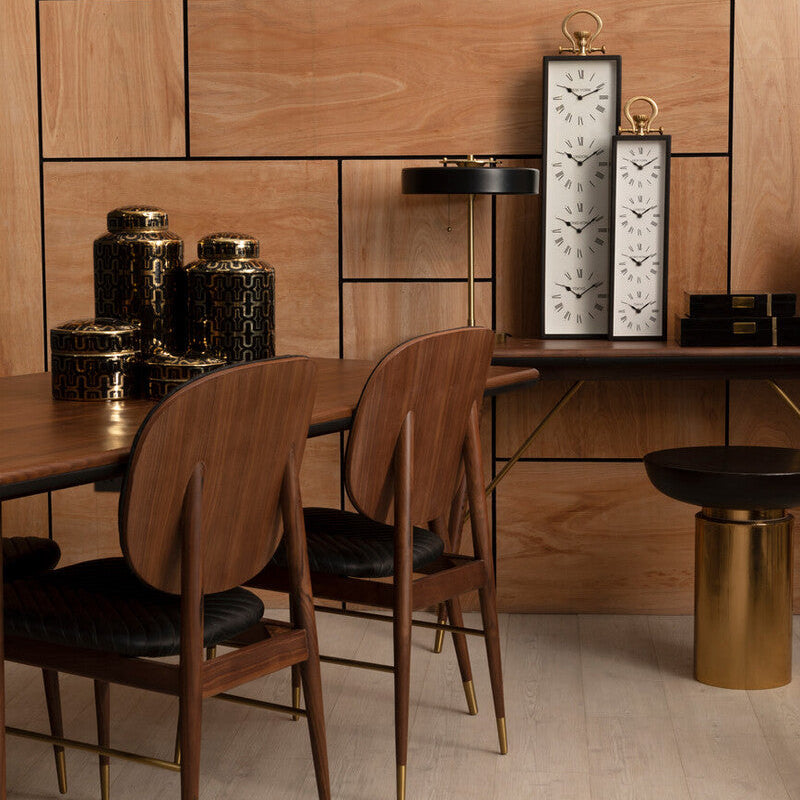 Kensington Townhouse Black and Gold Side Table with Column Base - Image 3