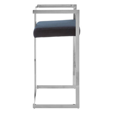Azalea Bar Stool With Silver Frame
