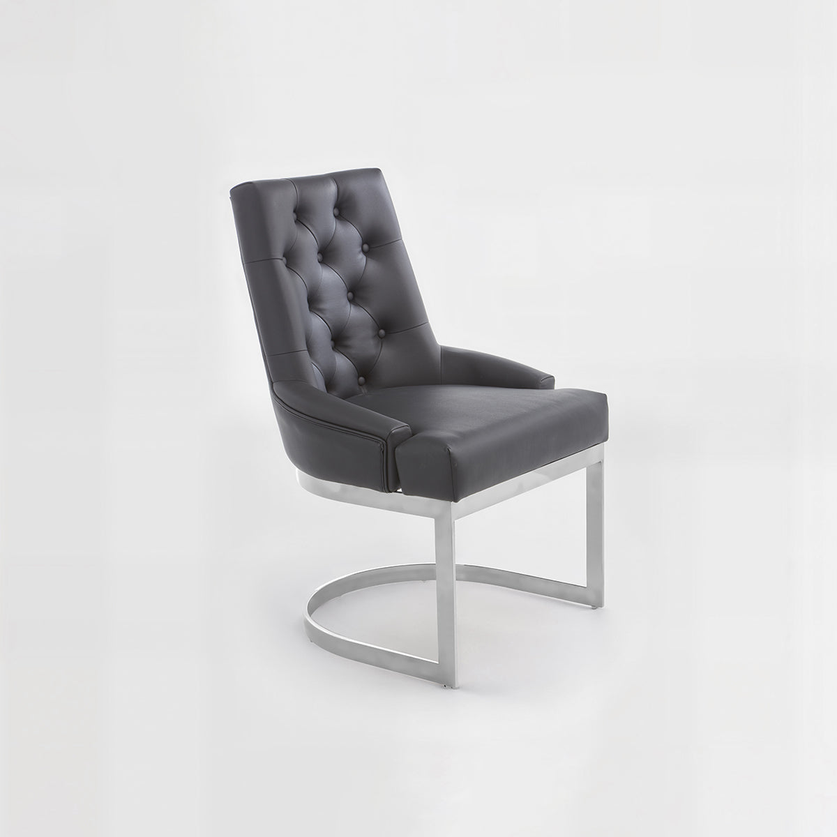 Azalea Black Faux Leather Dining Chair