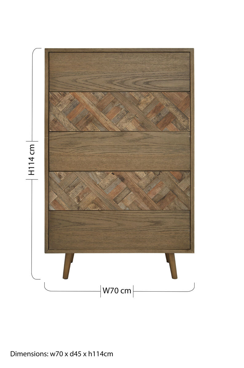 Salvar Wooden Chest of 5 Drawers - Image 12