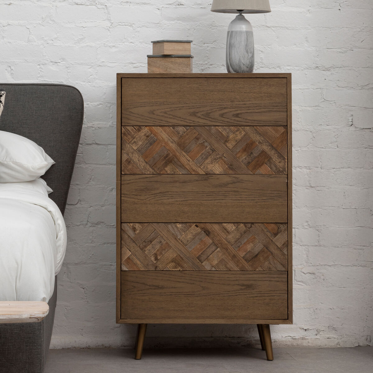 Salvar Wooden Chest of 5 Drawers - Image 3