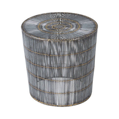 Templar Silver Wireframe Side Table