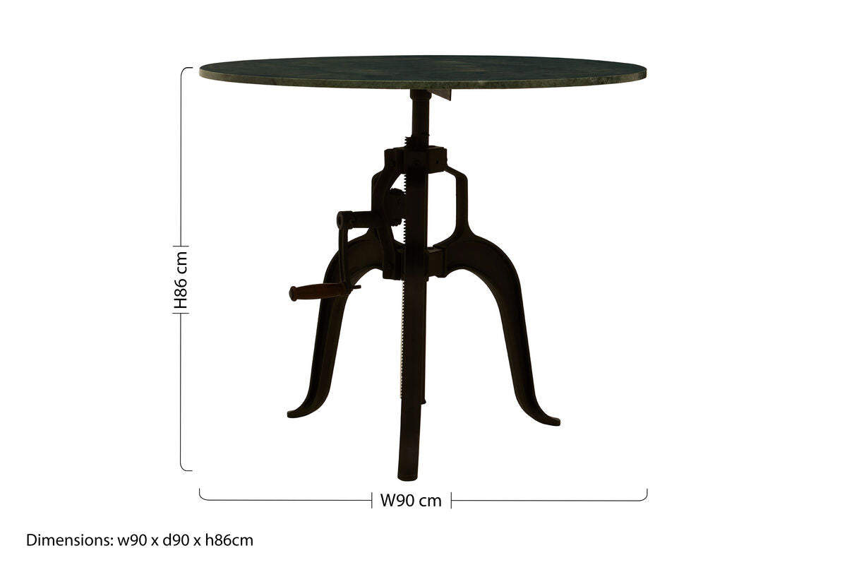 Vasco Small Bar Table with Green Marble Top - Image 10