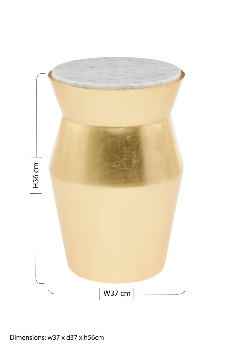 Lino Large Gold Drum Side Table