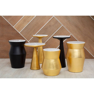 Lino Large Gold Drum Side Table