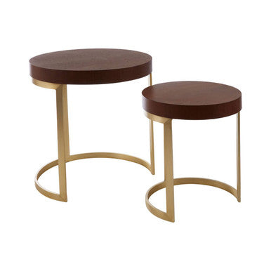 Villi Set of Two Walnut Wood Nesting Tables