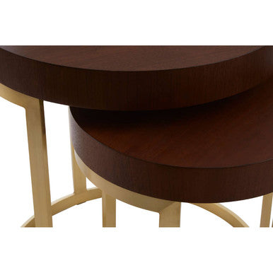 Villi Set of Two Walnut Wood Nesting Tables