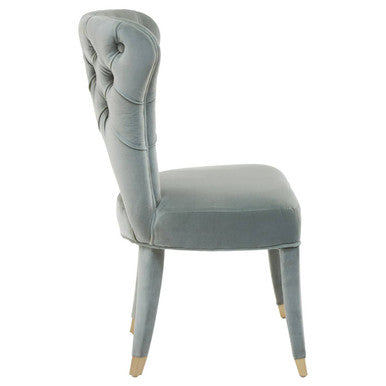 Villi Blue Velvet Tufted Dining Chair - Image 6
