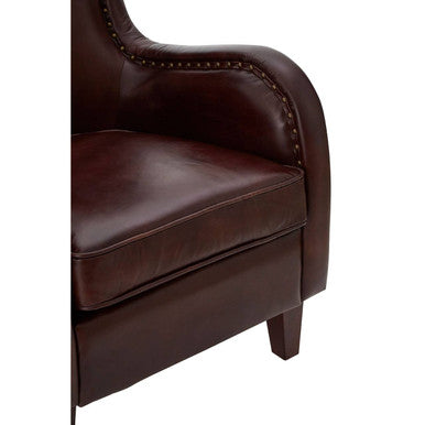 Victor Brown Leather Lounge Chair