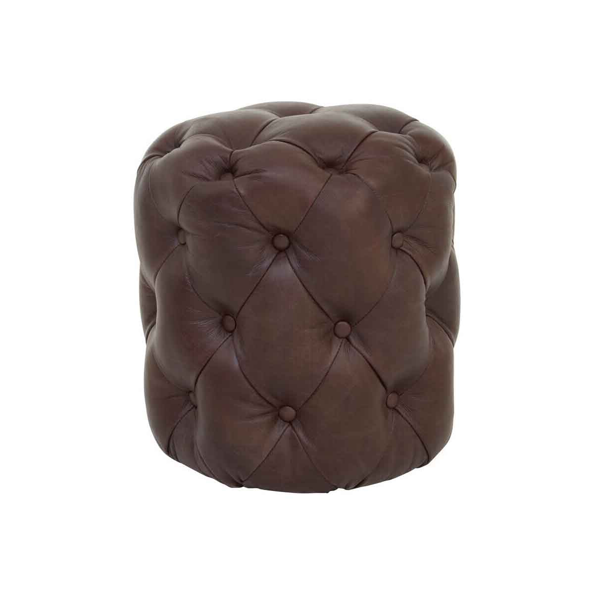 Victor Coffee Leather Stool