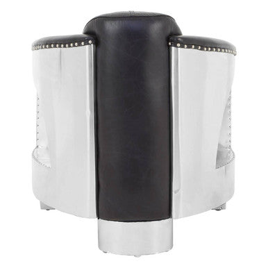 Victor Black Leather Sofa Chair