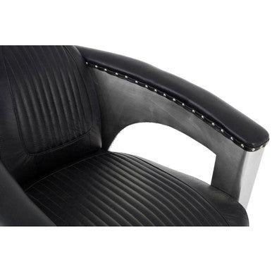 Victor Black Leather Sofa Chair