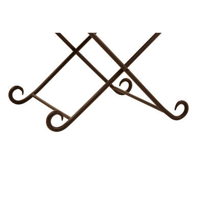 Buffalo Tan Leather And Iron Folding Stool