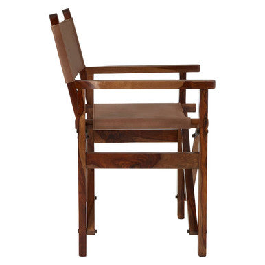 Buffalo Brown Leather Folding Chair - Image 3