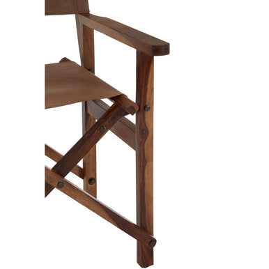 Buffalo Brown Leather Folding Chair - Image 6
