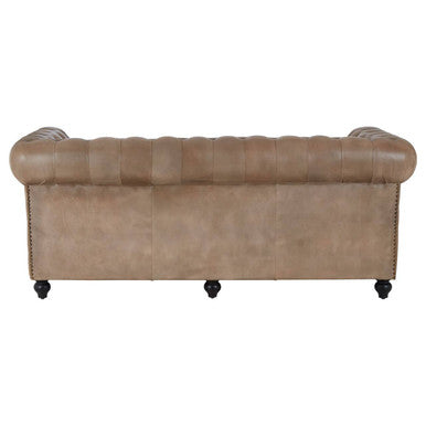 Buffalo 3 Seat Light Brown Leather Sofa
