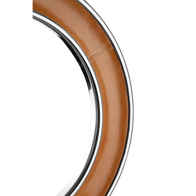 Churchill Tan Genuine Leather Wall Mirror