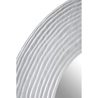 Athena Round Wall Mirror with Silver Finish