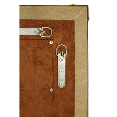 Columbus Canvas And Leather Trim Wall Mirror