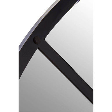 Descartes Black Finish Round Wall Mirror - Image 3