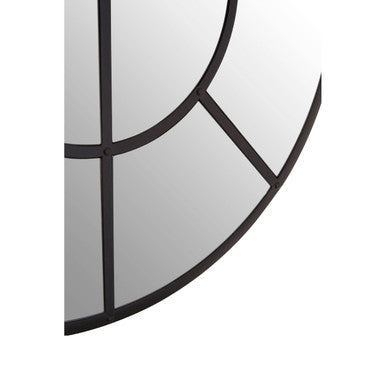 Descartes Black Finish Round Wall Mirror - Image 4