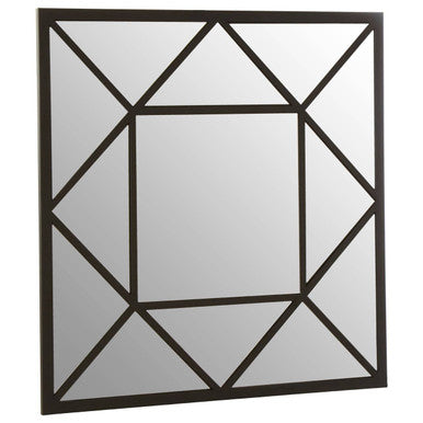 Descartes Black Metal Frame Wall Mirror - Image 3
