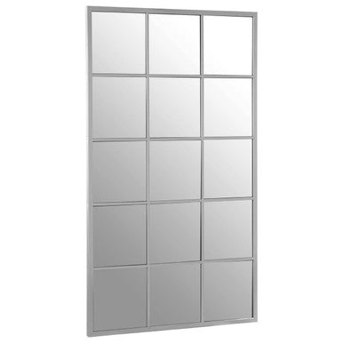 Glass door with metal frame on a white background