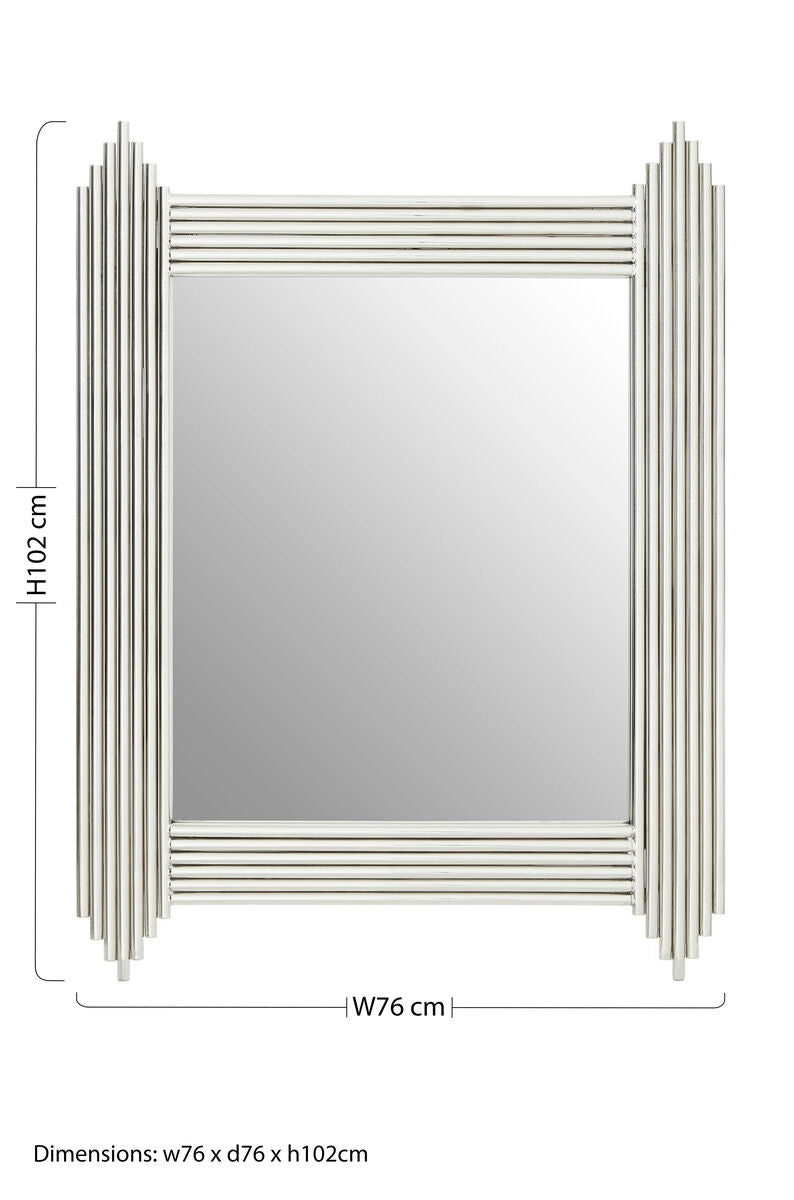 Clarice Stainless Steel Frame Wall Mirror