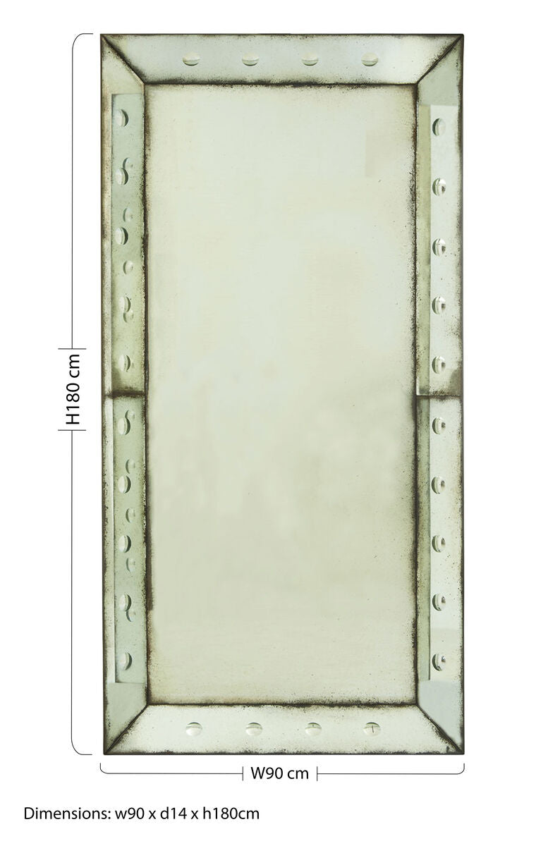 Riza Large Bubble Effect Wall Mirror