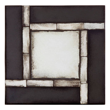 Abstract art piece with geometric shapes on a dark background