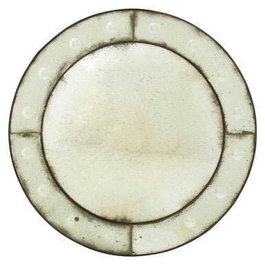 Round decorative object with a textured surface on a white background